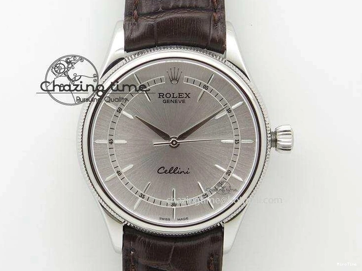 MiroTime 0117 Cellini 50509 SS Sliver Dial On Brown Leather Strap A2813 BP Maker OnTrend 4036